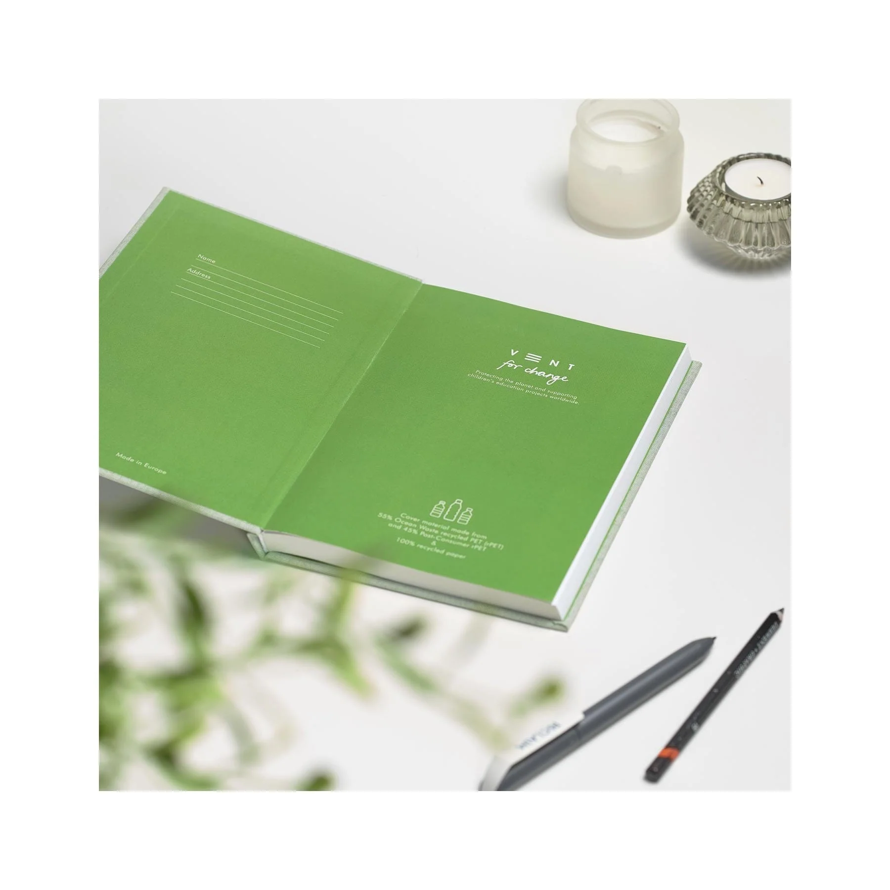 Ocean waste A5 notebook – green algae - Image 4