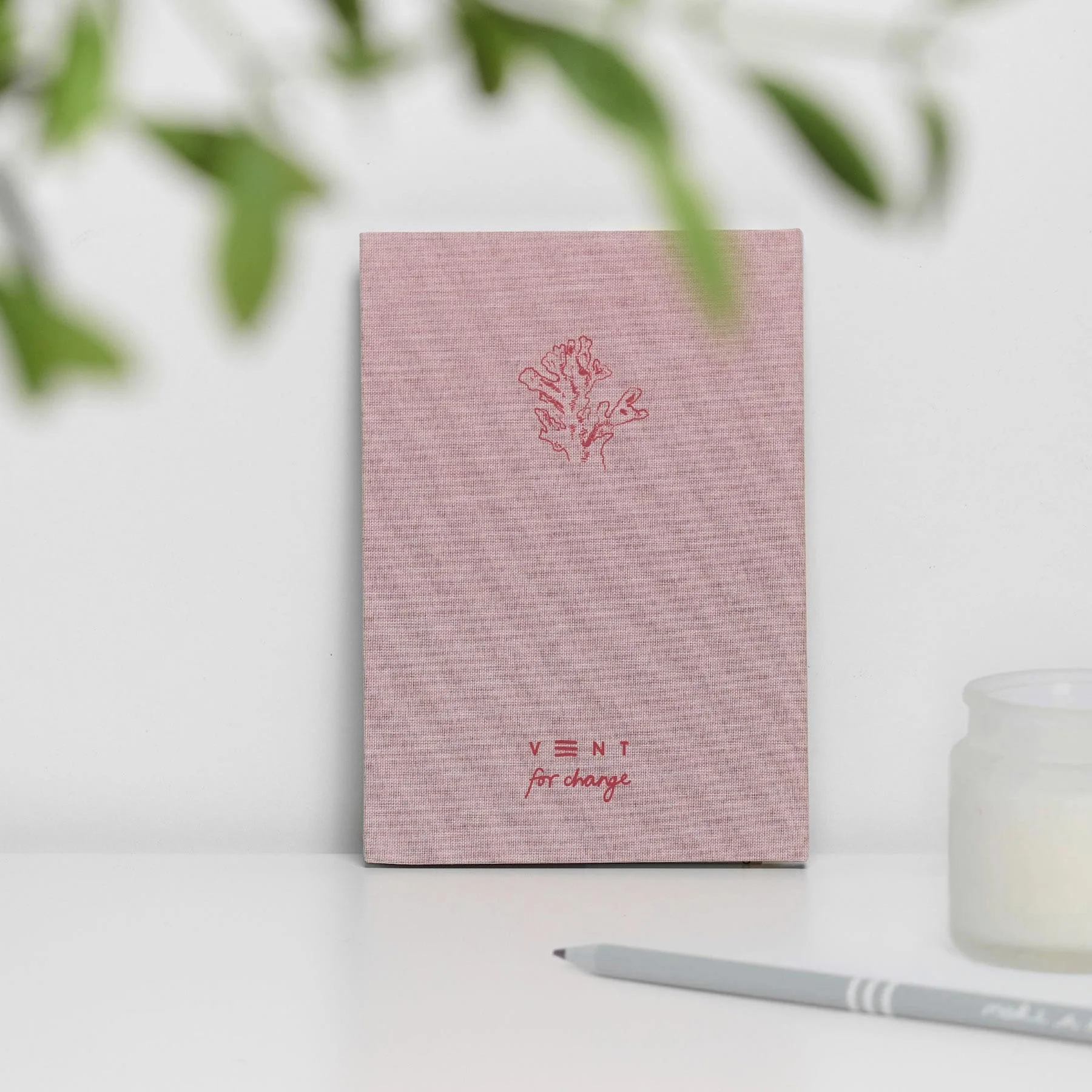 Ocean waste A5 notebook – coral pink - Image 3