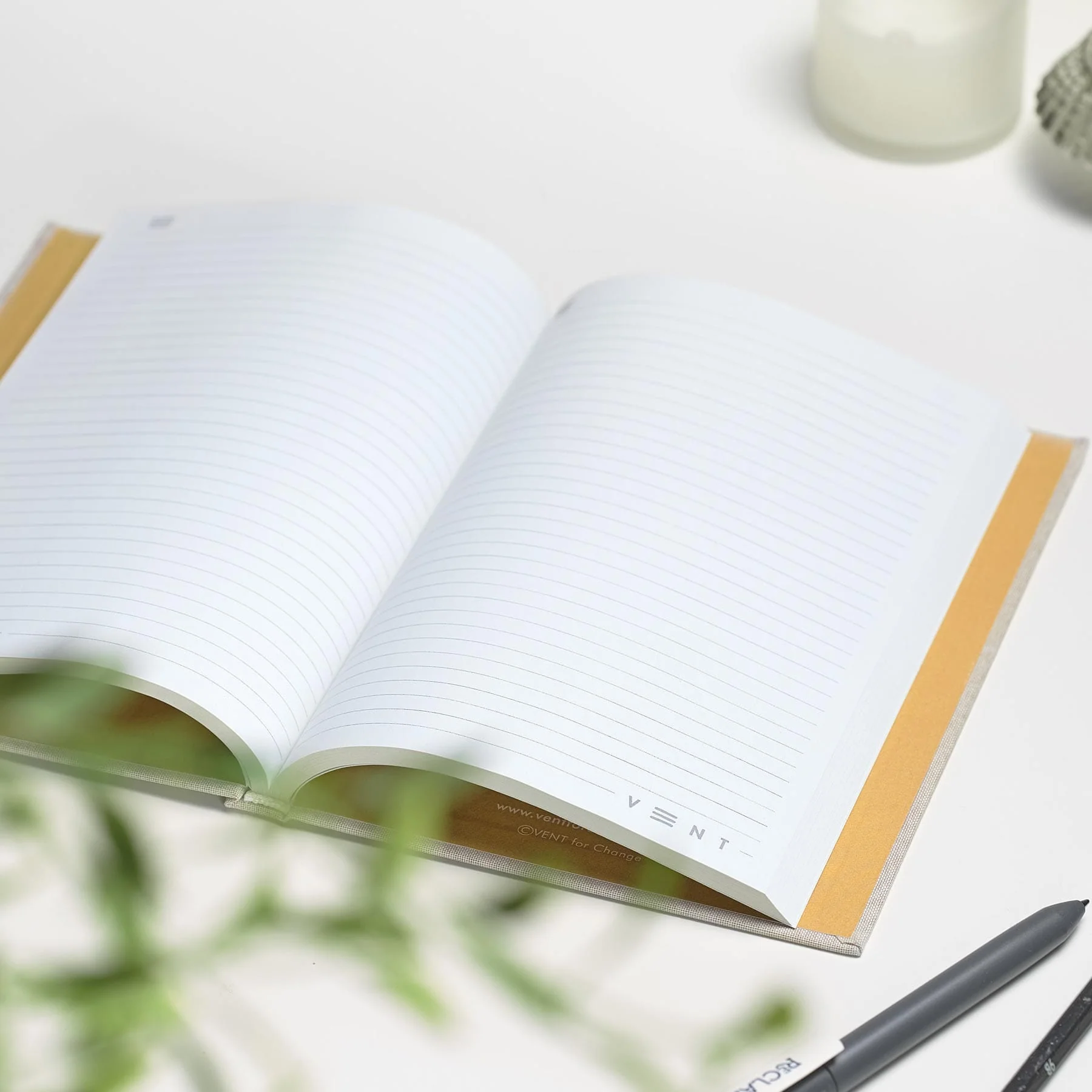 Ocean waste A5 notebook – sandy yellow - Image 5