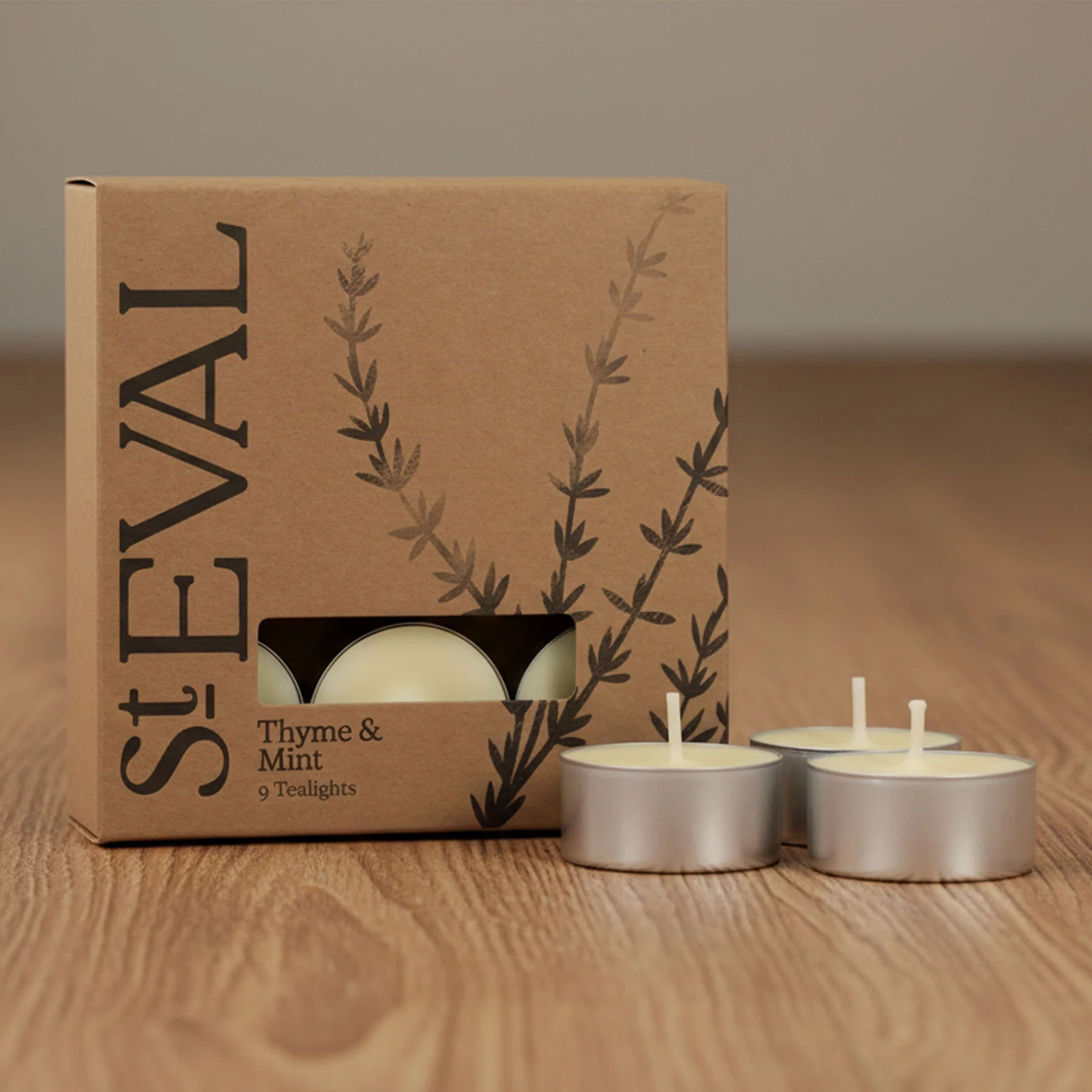 Thyme & mint scented tealights - Image 3