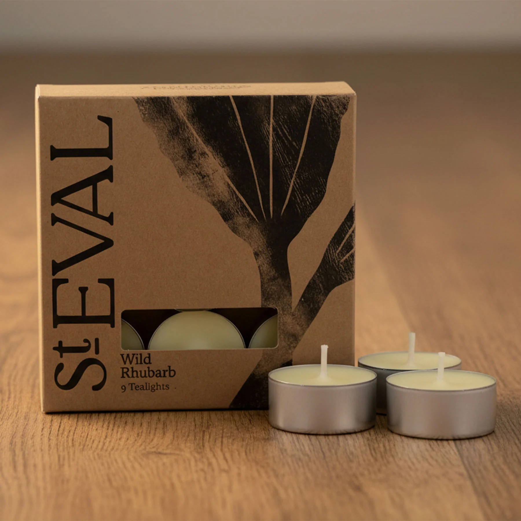 Wild rhubarb scented tealights - Image 3